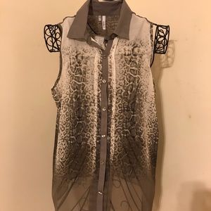 NWT Maurices Studio Y Snake Print Blouse